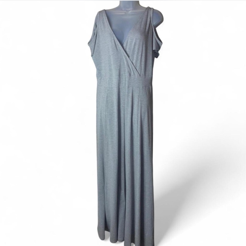 NWOT Torrid Cold Shoulder Gray Maxi Dress Torrid 1 = 1X